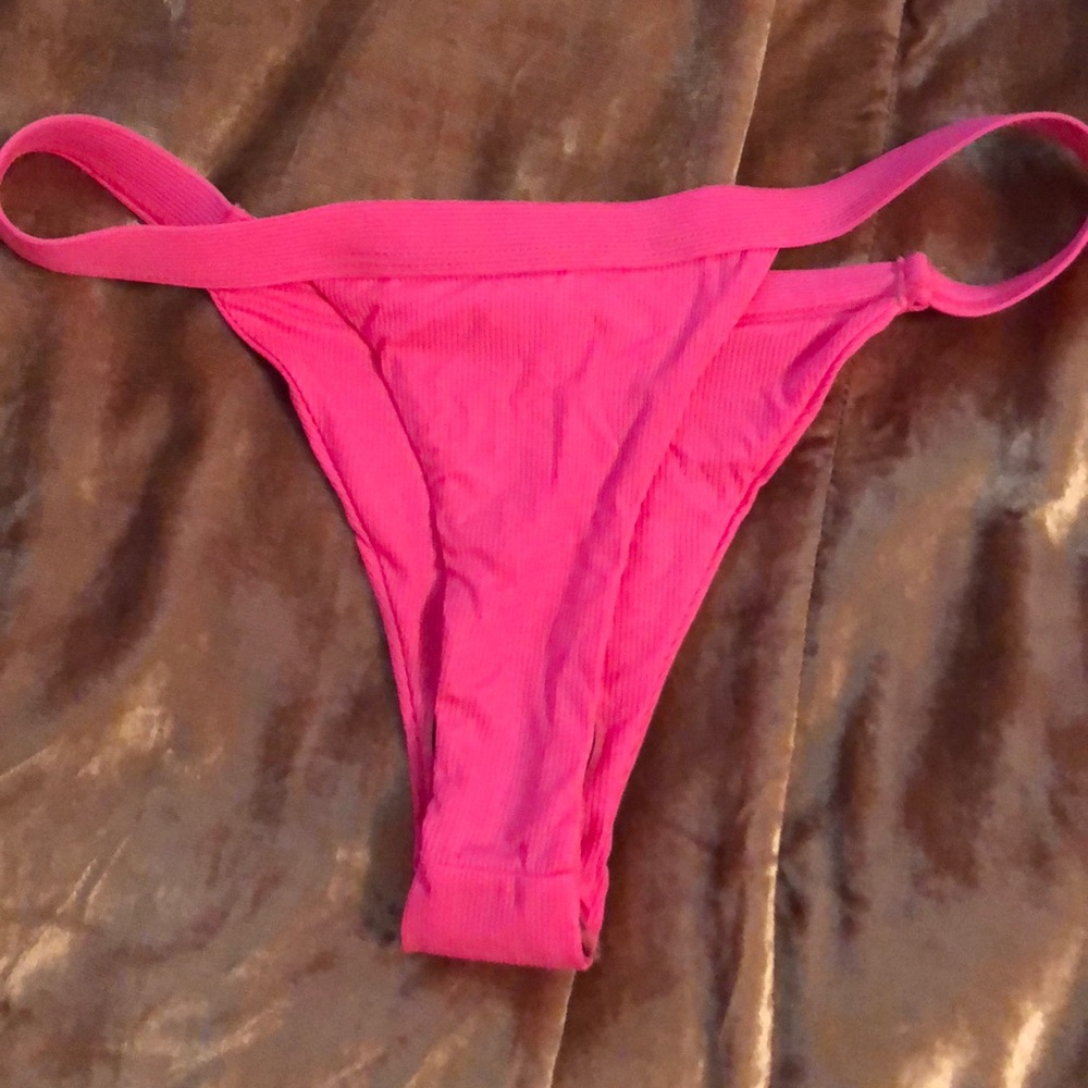 High rise hot pink bikini bottom. Small